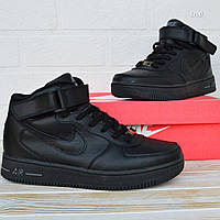 Nike Air Force Black чорні, термо
