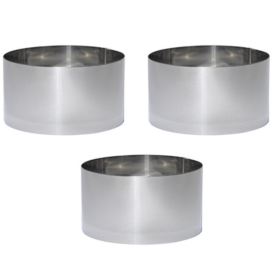 Набір кондитерських кілець для бенто торта 12*10 см, 3 шт, фото 1