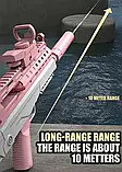 Акумуляторний водяний автомат з прицілом Water Gun Rifle Рожевий, фото 4
