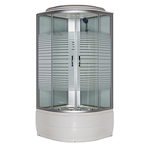 Душовий бокс Vivia 95 BF JK White Line 90х90х217 см на високому піддоні тоноване скло, фото 3