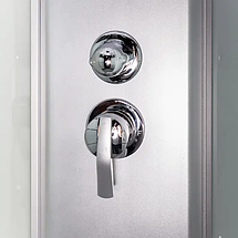 Душовий бокс Vivia 95 BF JK Black Puzzle 90х90х217 см на високому піддоні тоноване скло, фото 5