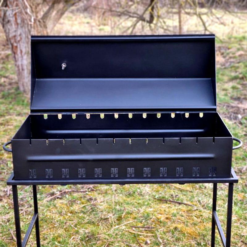 Мангал садовий 4 мм + 12 шампурів, фото 1