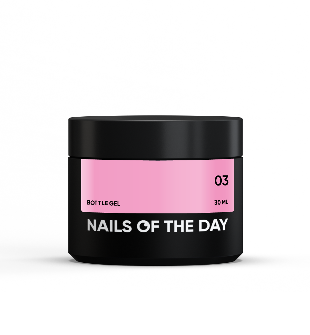 NAILSOFTHEDAY Bottle gel 03 – ніжно-рожевий надміцний гель, 30 мл