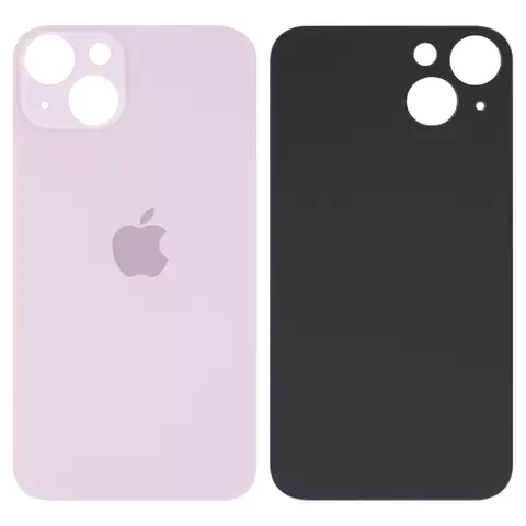 Задня панель корпуса для iPhone 13, Рожева, не потрібно знімати скло камери, big hole, фото 1
