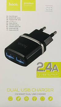 Адаптер HOCO USB CHARGER DOUBLE C 12 ART 7091 (100)