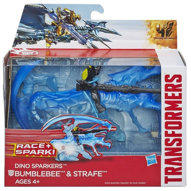 Уцінка - Бамблбі та дінобот Стрейф "Трансформери 4" - Bumblebee&Strafe, Dino Sparklers, TF4, Hasbro, фото 1