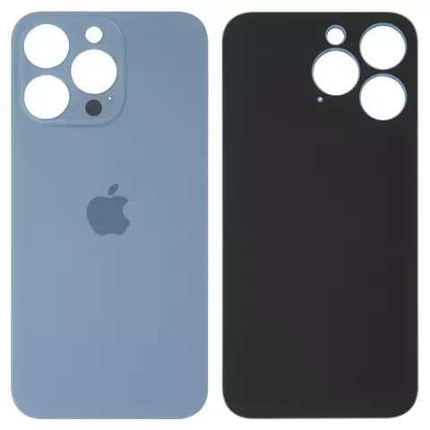 Задня панель корпуса для iPhone 13 Pro, Блакитна, не потрібно знімати скло камери, big hole, фото 1