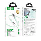 Кабель USB Hoco U111 Transparent Discovery Edition PD20W Type C to Lightning Колір Блакитний, фото 5