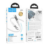 Кабель USB Hoco U111 Transparent Discovery Edition 60W Type-C to Type-C Колір Зелений, фото 5