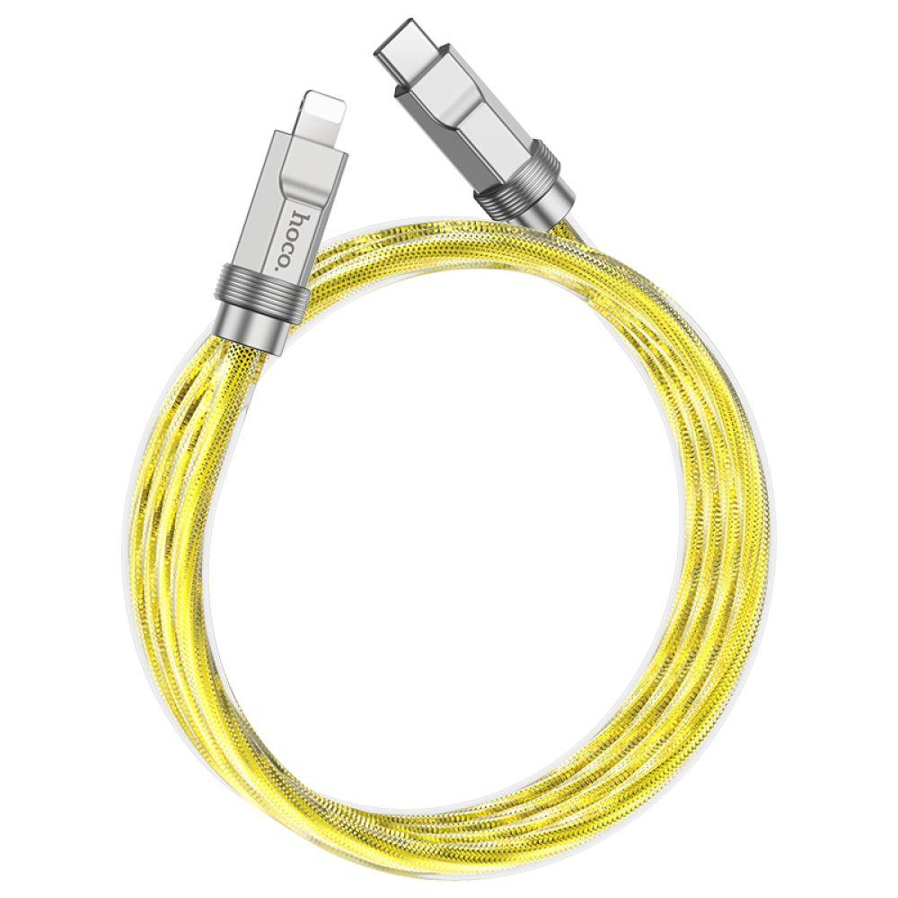 Кабель USB Hoco U113 Solid PD20W Silicone Type-C to Lightning Колір Золотий