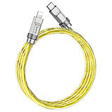 Кабель USB Hoco U113 Solid PD20W Silicone Type-C to Lightning Колір Срібло, фото 6