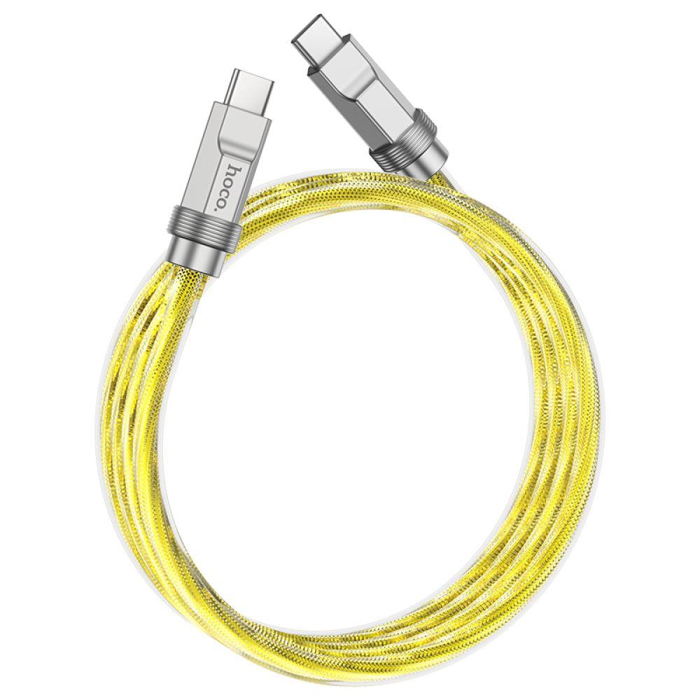 Кабель USB Hoco U113 Solid Silicone 100W Type-C to Type-C Колір Золотий