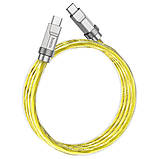 Кабель USB Hoco U113 Solid Silicone 100W Type-C to Type-C Колір Синiй, фото 6
