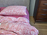 Постільна білизна ранфорс-жатка Троянди рожевий мікс, фото 5
