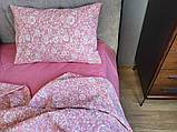 Постільна білизна ранфорс-жатка Троянди рожевий мікс, фото 6
