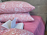 Постільна білизна ранфорс-жатка Троянди рожевий мікс, фото 10