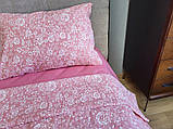 Постільна білизна ранфорс-жатка Троянди рожевий мікс, фото 8