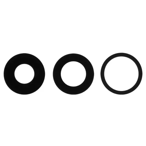 Скло камери для iPhone 13 Pro, iPhone 13 Pro Max, чорне, без рамки, комплект 3 шт., фото 1