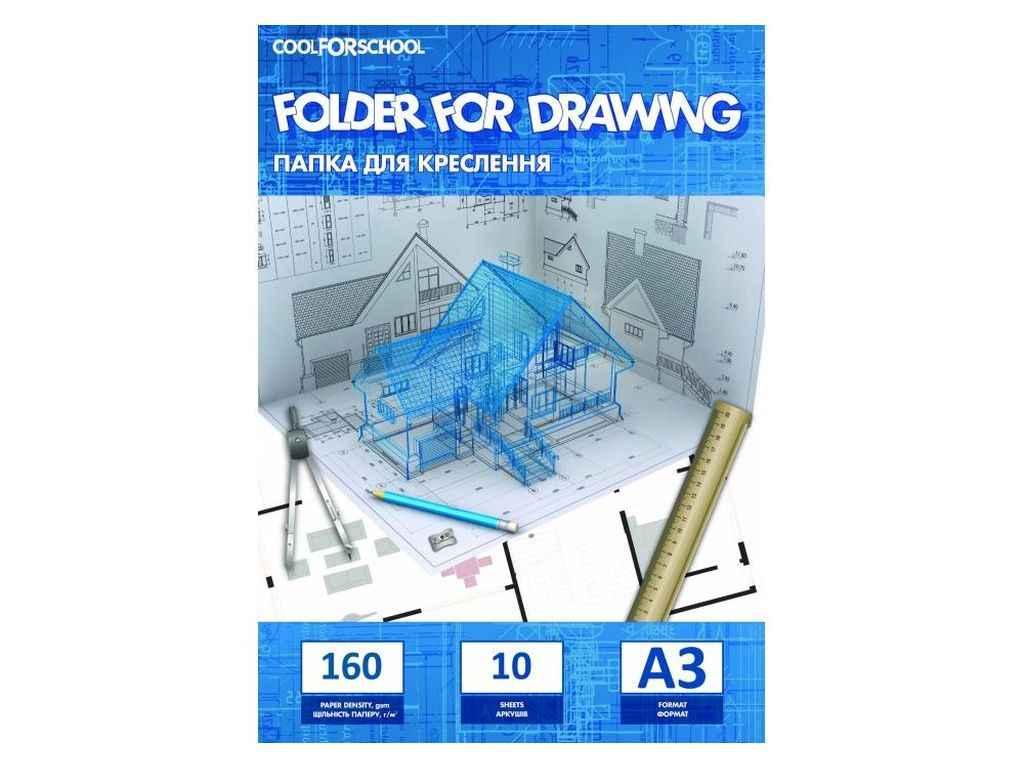 Папка для креслення А3, 160 г/м2, 10 аркушів MX32010 ТМ MAXI FG