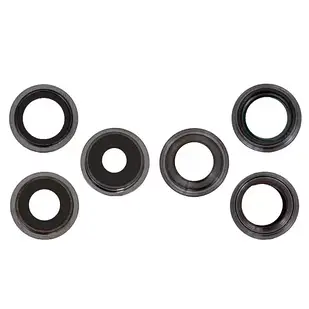 Скло камери для iPhone 13 Pro Max, сіре, з рамкою, комплект 3 шт.