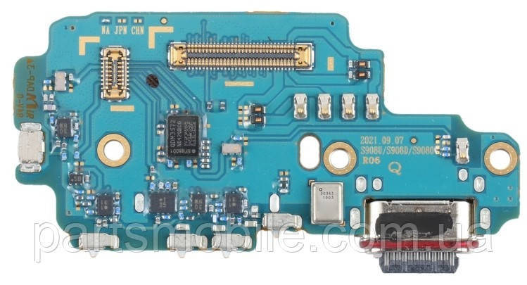 Шлейф Samsung S908U Galaxy S22 Ultra 5G з роз'ємом зарядки, Sim-карти, фото 1