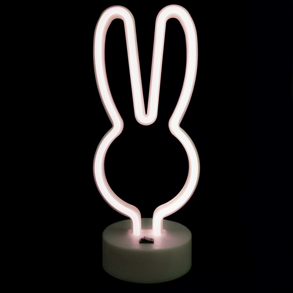 Нічний світильник — Neon Lamp series — Bunny White, фото 1