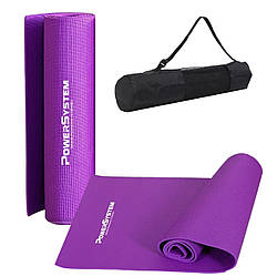 Килимок для йоги та фітнесу Power System PS-4014 PVC Fitness-Yoga Mat Purple (173x61x0.6)