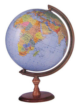 Глобус настільний діаметр 32 см GLOWALA на дерев'яній ніжці політичний 0829