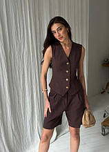 Жилетка жіноча Коричнева ART KNIT S