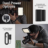 Лампа відеосвітло LED PT-F260B 26W LED260 color 3200-5600K, фото 4