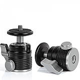 Шарнірне кріплення 360° для LED-лампи, фотоапарату,камери,GoPro до штатива, BH-V03, фото 2