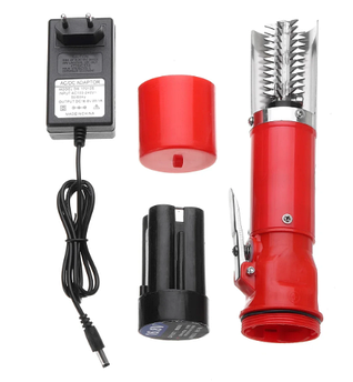 Бездротова електрична рибочистка скалер для швидкого видалення луски, на акумуляторній батареї, червона