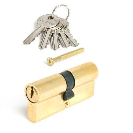 Циліндр Vanger EL-70-G золото (UA) ключ-ключ, фото 1
