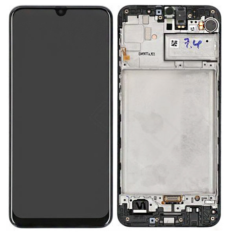Дисплей (екран) для Samsung M215F Galaxy M21/M307F + тачскрин, чорний, TFT, (In-Cell) з передньою панеллю, фото 1
