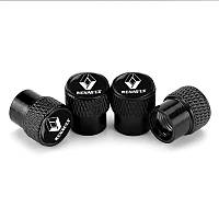 Ковпачки на ніпель для Renault Alitek Rif Metal Black Рено (напис), 4 шт.