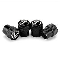 Захисні ковпачки на ніпель для Lexus Alitek Rif Metal Black Лексус, 4 шт.