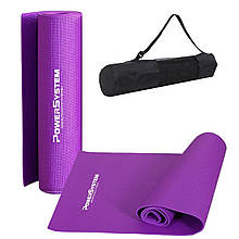 Килимок для йоги та фітнесу Power System PS-4014 PVC Fitness-Yoga Mat Purple (173x61x0.6)