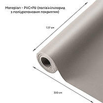 Самоклеюча екошкіра у рулоні 1.37*3m*0.5mm LIGHT GREY (D) SW-00001324, фото 3