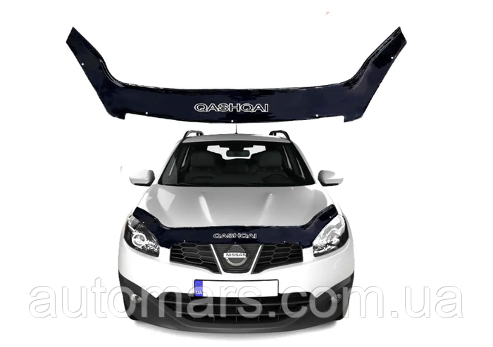 Дефлектор капота (мухобойка) Nissan Qashqai 2009-2014 (ниссан кашкай ...
