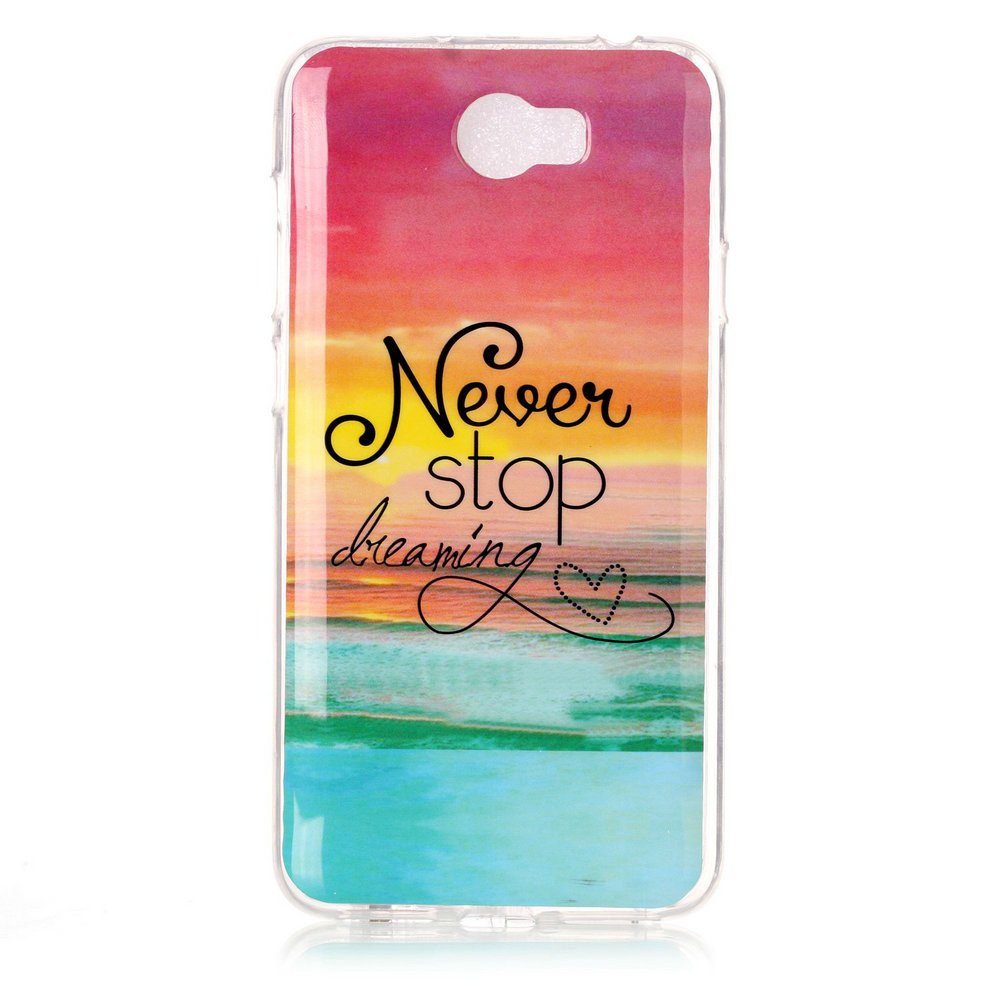 Силіконовий чохол бампер для Huawei ascend Y5 II з картинкою Never stop dreaming