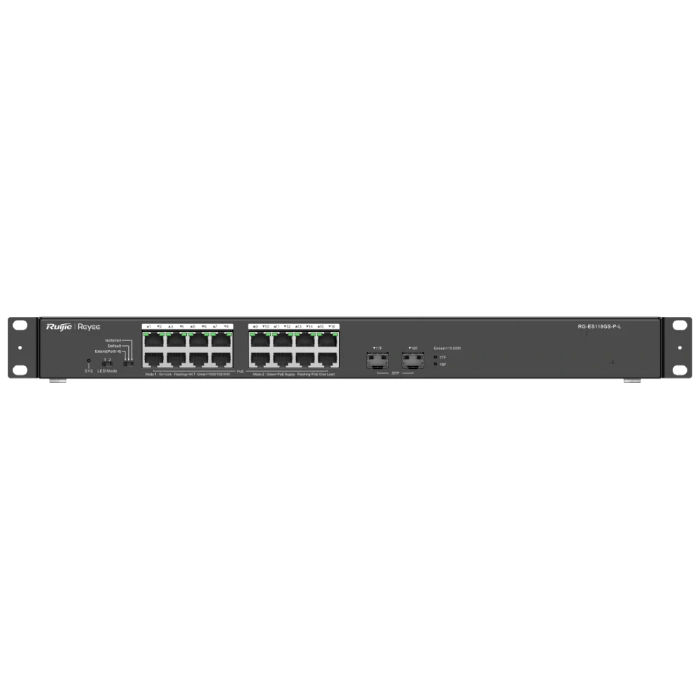 Ruijie Reyee RG-ES118GS-P-L 18-портовий гігабітний некерований PoE