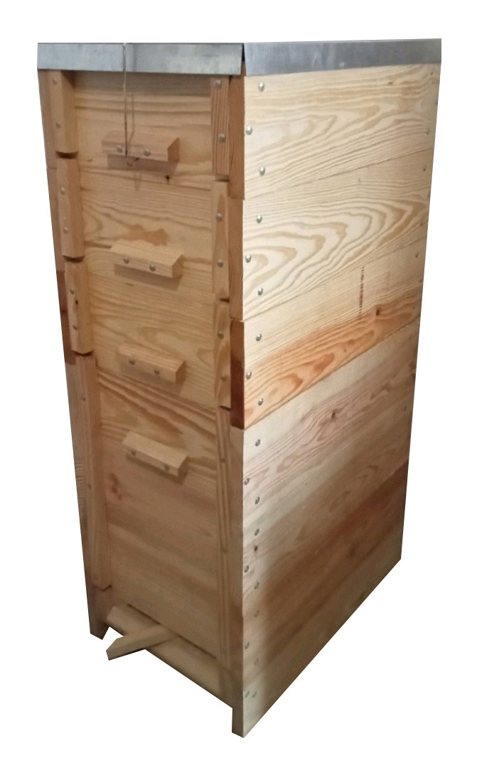 Вулик рогатий багатокорпусний, на 12 рамок, проварений у харчовому парафіні, гніздо на українську рамку, магазини на 145, фото 1