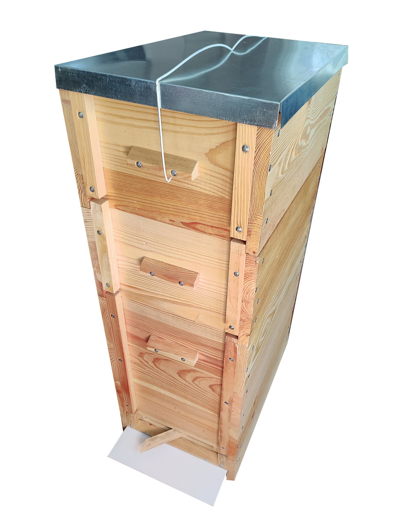 Вулик рогатий багатокорпусний, на 12 рамок, проварений у харчовому парафіні, гніздо на українську рамку, магазини на укрнапіврамку, фото 1