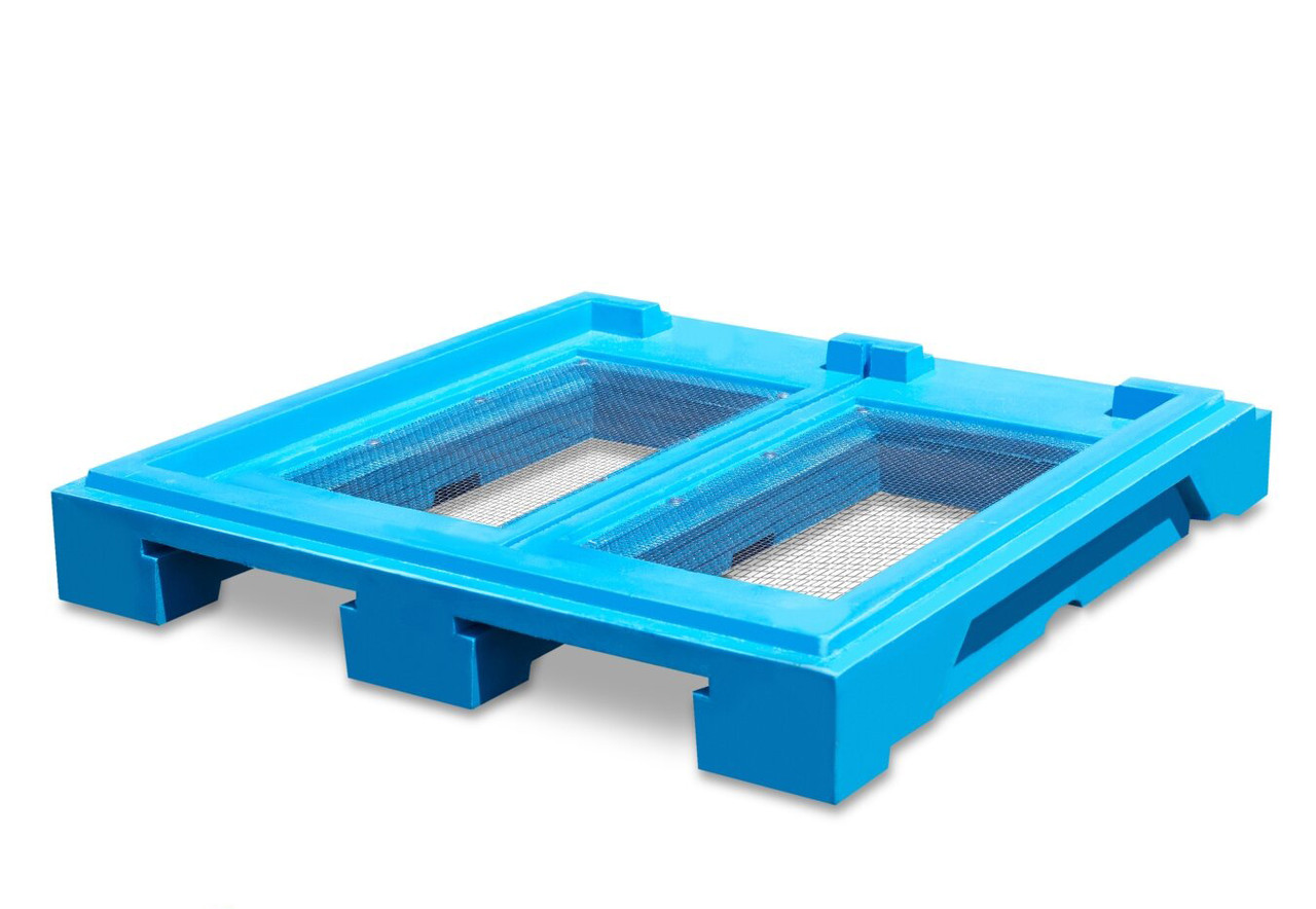 Дно ППУ “BeeStar” (кольорове, знімне, з двома льотковими загороджувачами) на 12 рамковий вулик, фото 1