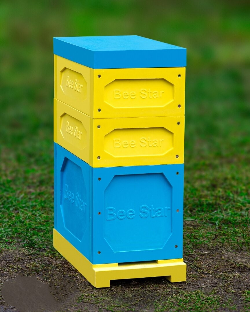 Вулик ППУ “BeeStar” (1 корпус Дадан 300 мм + 2 магазин на 6 рамок) – кольоровий, фото 1