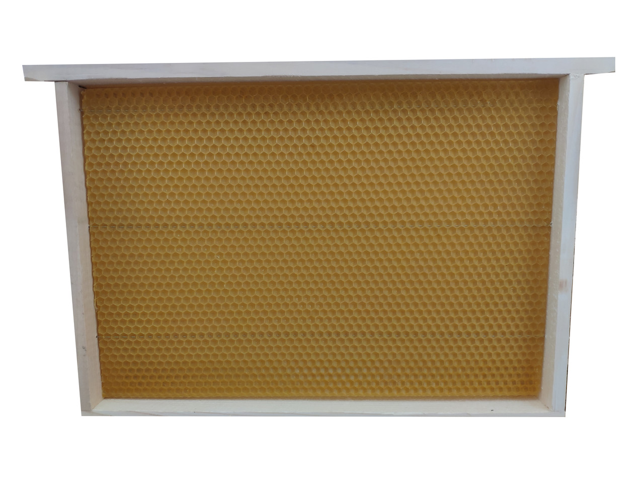 Українська напіврамка 214мм, без роздільника гофмана, навощена вощиною КиївБджолопром. – 10 шт. P0001, фото 1