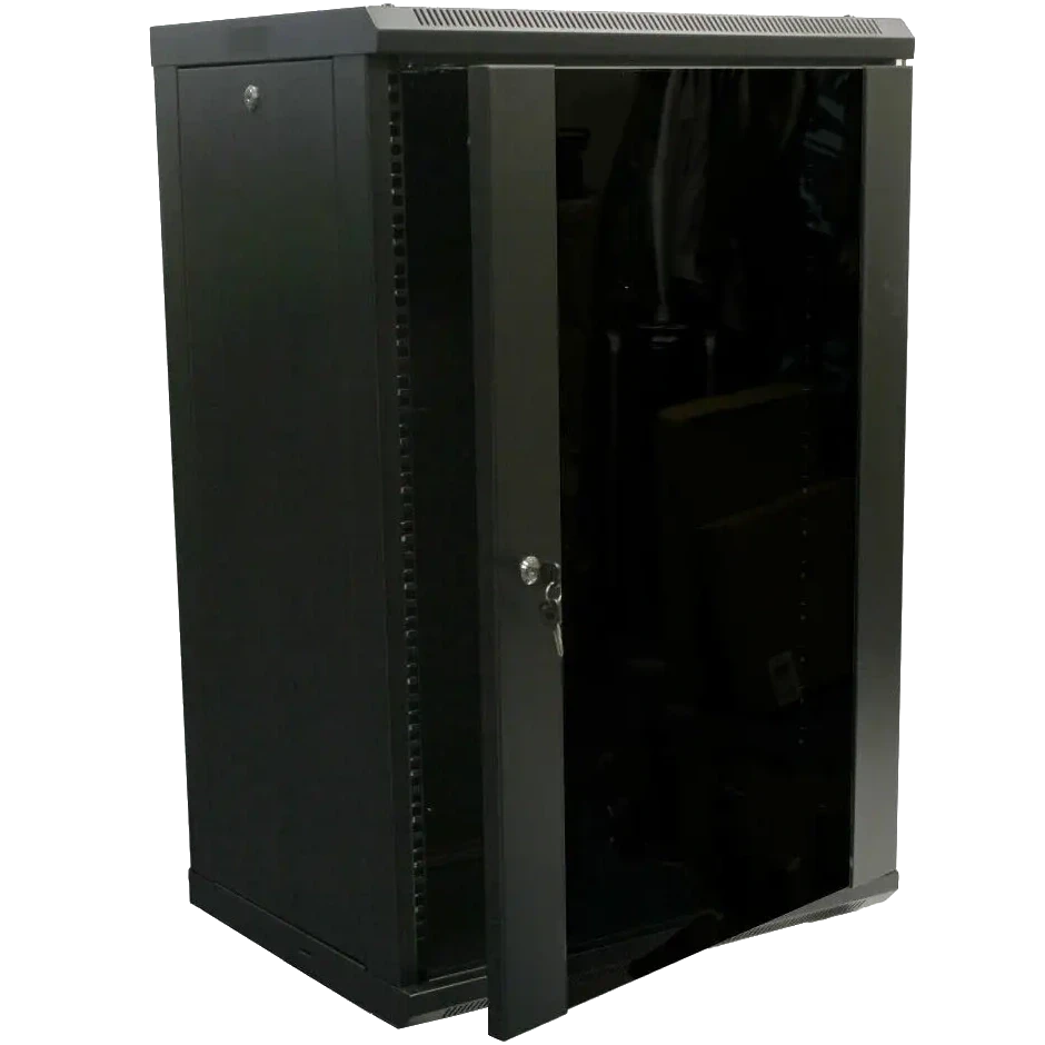 Hypernet WMNC-15U-FLAT- BLACK15U 600x450 Шафа коммутаційна настінна розбірна, фото 1