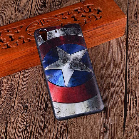 Силіконовий чохол на Huawei ascend Y6 II з картинкою Щит Капітана Америка, фото 1