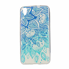 Чохол силіконовий бампер на Huawei ascend Y6 II з малюнком Орнамент синьо блакитний, фото 4
