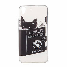 Чохол силіконовий бампер на Huawei ascend Y6 II з малюнком квіти на білому тлі, фото 3